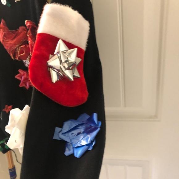 Ugliest Christmas Sweater - Hand crafted. Worn once and won the contest - Picture 2 of 7